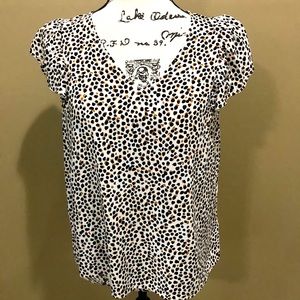 Old Navy | Flutter Sleeve Spotted Top — S